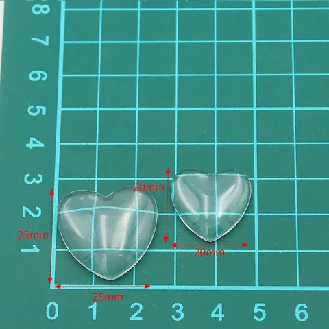 Heart Shaped Transparent Glass Cabochon For DIY Jewelry Making Flatback Clear Heart Stone Craft Embellishment