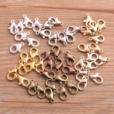 Minimalist Alloy Lobster Clasps Electroplated Metallic Jewelry Findings For DIY Necklace Bracelet Handmade Craft Making Accessories