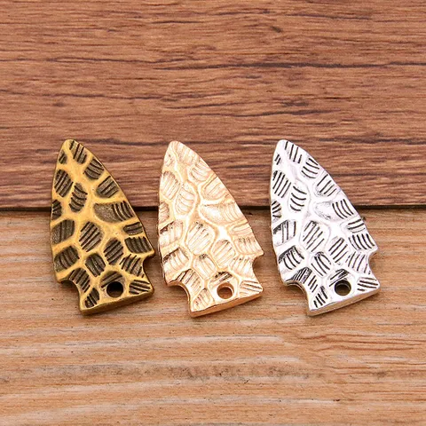 Alloy Hammered Texture Nut Pendant Arrow Charm For DIY Phone Pendant Necklace Bracelet Jewelry Making Accessories Crafts
