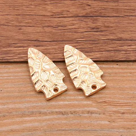 Alloy Hammered Texture Nut Pendant Arrow Charm For DIY Phone Pendant Necklace Bracelet Jewelry Making Accessories Crafts