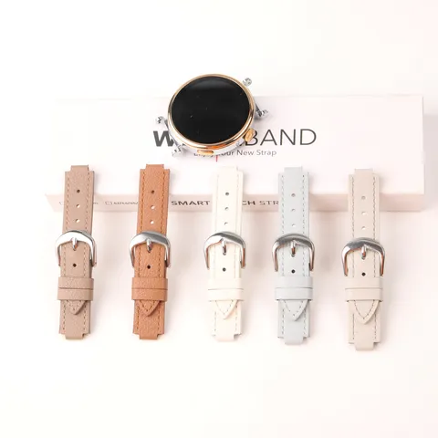 Minimalist Leather Watch Band For Smartwatch Replacement Strap Plain Wristwatch Wrist Band Daily Commute Accessories