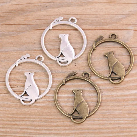 Legierung Känguru Anhänger Charms Tier Design Antike Bronze Silber Galvanisiert Handgefertigter Schmuck Zubehör Basteln DIY Kleine Charms