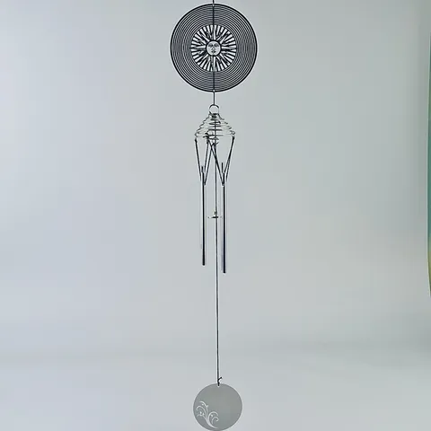 Roestvrij Staal Roterende Windgong 3D Metalen Wind Spinner Met Kristalen Hanger Hangend Ornament Voor Tuin Woondecoratie