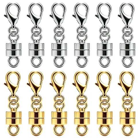 Chiusura a Moschettone Magnetica Placcata in Oro 14K per Collane Braccialetti Risultati per Gioielli Fai da Te Fibbia a Connettore
