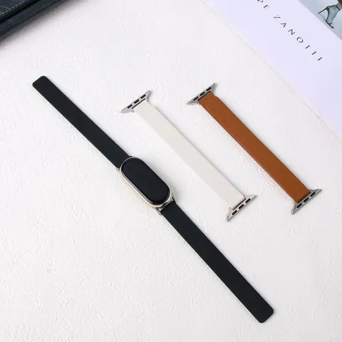 Bracelet de Montre Magnétique en Cuir Bracelet de Remplacement Pour Montre Intelligente Mode Bracelet Accessoires Quotidiens Unisexe