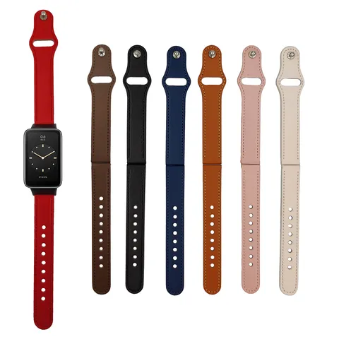 Bracelet De Montre De Rechange En Cuir Couleur Unie Boucle À Broche Unique Et Double Mode Accessoire Bracelet De Montre Connectée