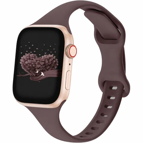 Minimalist Solid Color Silicone Watch Band Flexible Replacement Strap For Smartwatch Wristband Daily Wear Jewelry