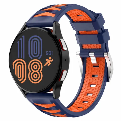 Silicone Smartwatch Strap Tire Tread Dual Color Replacement Band Wristband Compatible With Watch