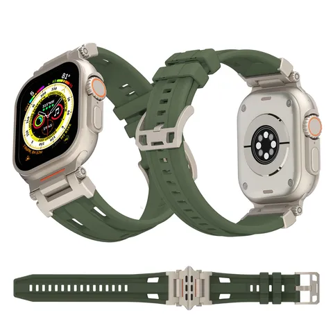 Mecha Explorer Silicone Watch Band For Ultra SE Series Smartwatch Waterproof Sport Strap Replacement Wristband