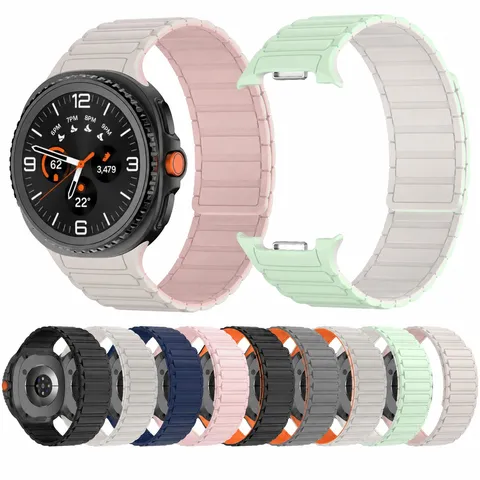 Silicone Magnetic Watch Band For Smartwatch Classic Replacement Strap Flexible Wristband Smart Accessories