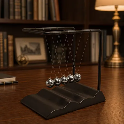 Newton Balance Balls Metal Scientific Desk Toy Physics Science Gadget Home Office Decor Stress Relief Ornament