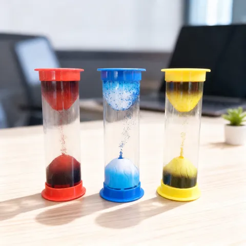 Kreativer Zylindrischer Vulkan Öltropfen Sanduhr Timer Bunter Flüssigkeitsstrom Dekoration Heimdekoration Geschenk