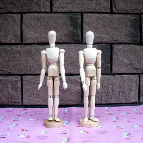 Wooden Mannequin Model Schima Wood Art Drawing Sketch Manikin Figure With Stand Flexible Joints Desktop Home Decor