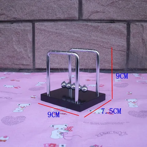 Solid Wood Newton's Cradle Balance Balls Physics Science Educational Toy Metal Desk Ornaments Office Home Decor