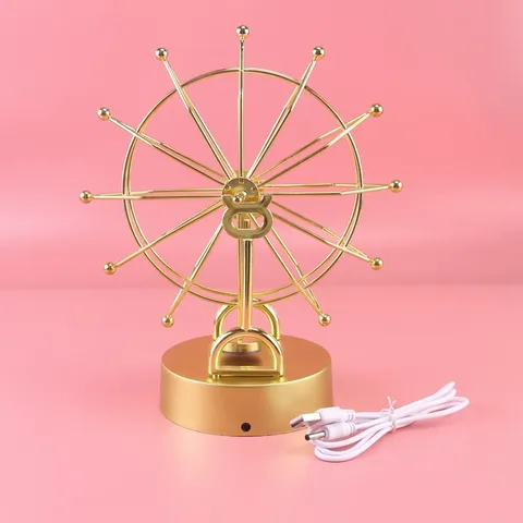 Metal Ferris Wheel Perpetual Motion Machine Creative Office Home Decor Magnetic Swing Toy Desk Ornament Gift