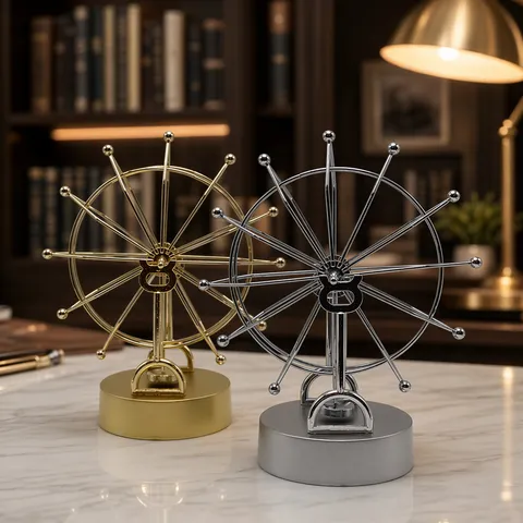 Metal Ferris Wheel Perpetual Motion Machine Creative Office Home Decor Magnetic Swing Toy Desk Ornament Gift