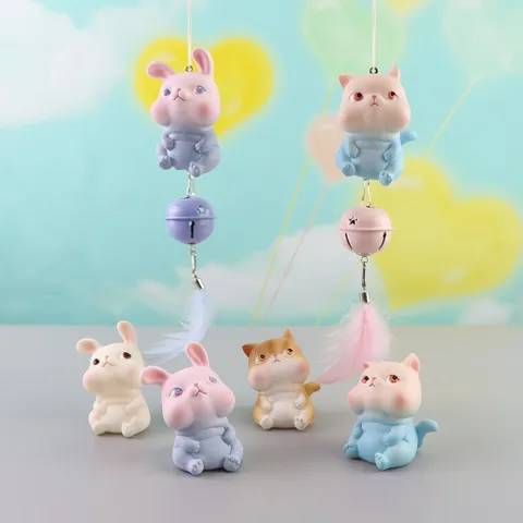 Kreative Cartoon Tier Figur Harz Ornament Süße Desktop Kuchen Dekoration Einzigartiges Schüler Geschenk Heimdekoration