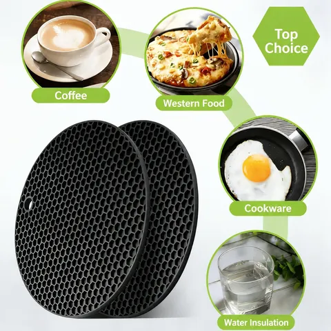 Modern Minimalist Silicone Trivet Heat Resistant Hot Pot Holder Waterproof Non-Slip Kitchen Table Mat for Dish Bowl