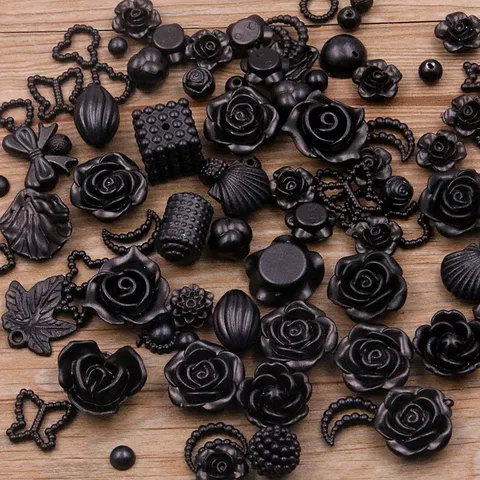 Mixed Styles Resin Flatback Cabochons DIY Craft Accessories Floral Heart Bow Embellishments For Phone Case Nail Art Jewelry Making Parts