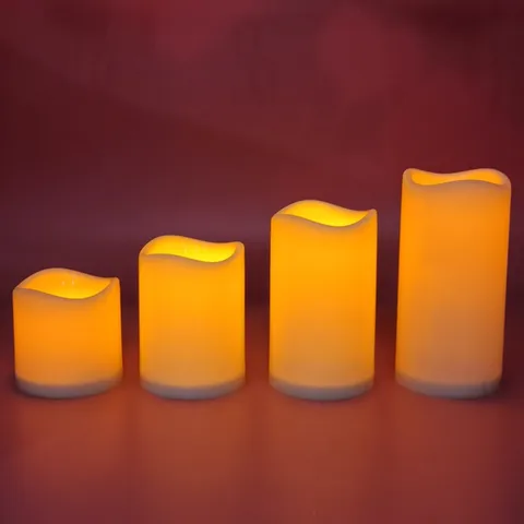 Zylindrische LED Kunststoff Elektronische Kerze Flammenlose Flackernde Kerze Für Hochzeit Weihnachten Party Heimdekoration