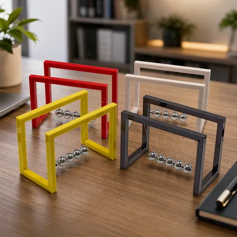 Acryl Newton-Pendel Balance Bälle Physik Wissenschaft Spielzeug Schreibtisch Dekor Minimalistisch Modern Büro Stressabbau Ornament Geschenk