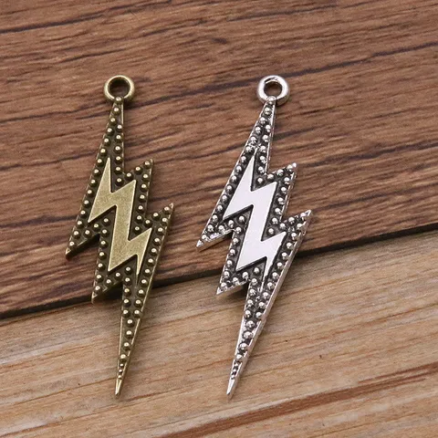 Dijes de Rayo de Aleación de Zinc Para Hacer Joyas DIY Pulsera Collar Bronce Antiguo Plata Oro Colgantes Accesorios