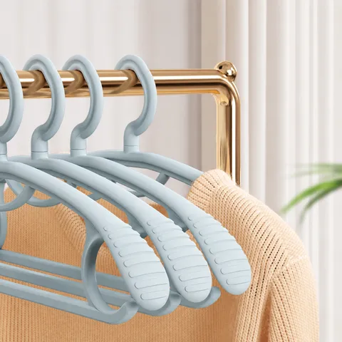 Household Plastic Clothes Hanger Thickened Wide Shoulder Non Slip Drying Rack Seamless Clothes Storage Organizer