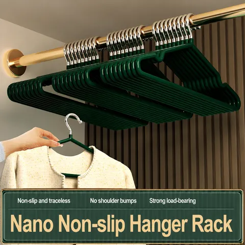 Stainless Steel Clothes Hangers Heavy Duty Non Slip Seamless Plastic Coated Pants Hangers For Home Wardrobe Closet Storage