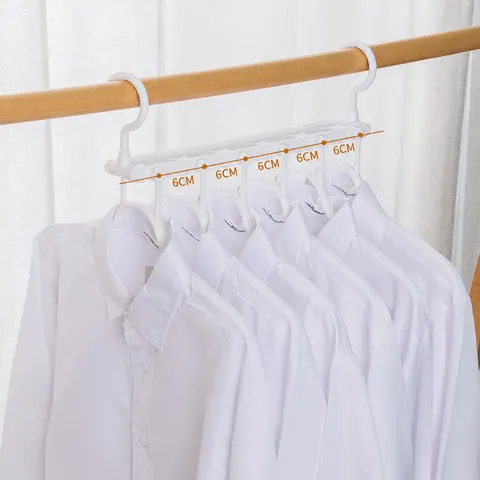 Percha de Ropa Plegable Multifuncional de Plástico Mágico Ahorro de Espacio Organizador de Armario Estante para Ropa de Hogar