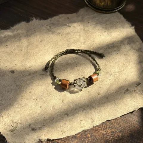 Original Design Handmade Woven Crystal Bracelet Forest Style Pine Mist Beaded Hand String Women Fashion Jewelry