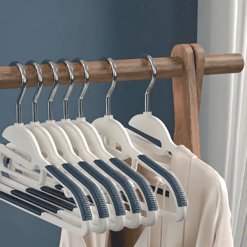 Home Closet Storage Plastic Clothes Hangers Seamless Non Slip Wet And Dry Dual Use Coat Hangers Clothes Drying Racks