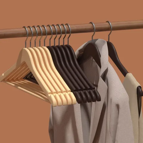 Grucce per Abiti in Legno Massiccio Antiscivolo Finitura L20iscio Porta Pantaloni Casa Camera da Letto Armadio Cappotto Organizer