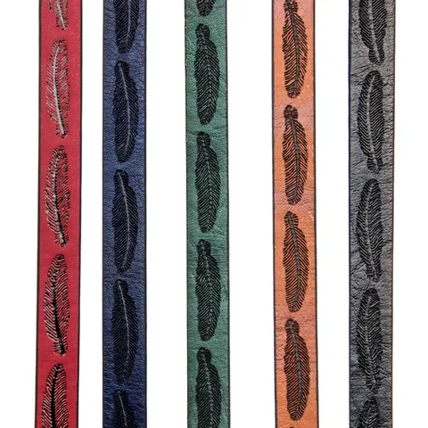 PU Leather Feather Pattern Cord String Alloy DIY Bracelet Jewelry Making Accessory For Handcrafted Fashion Jewelry Findings