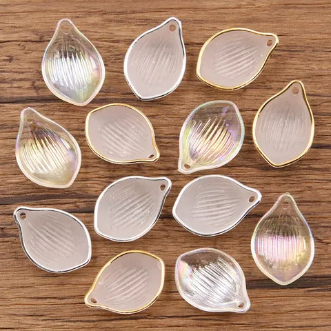 Ciondoli a Forma di Foglia in Acrilico Perlato per Creazione di Gioielli DIY Orecchini Bracciali Collane Accessori per Borse Donna