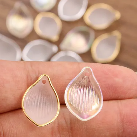 Ciondoli a Forma di Foglia in Acrilico Perlato per Creazione di Gioielli DIY Orecchini Bracciali Collane Accessori per Borse Donna