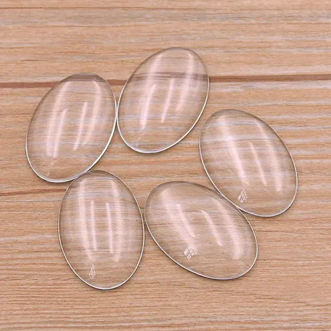 Clear Oval Glass Cabochons Alloy Rhinestone Flatback Time Gem Patches Blank Cameo Settings For DIY Jewelry Making Craft
