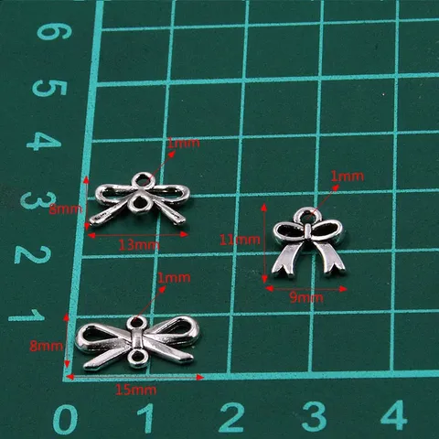 DIY Alloy Bow Knot Jewelry Connectors Antique Silver Butterfly Charms For Bracelet Necklace Keychain Making Fashion Jewelry Findings