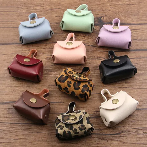 PU Leer Mini Portemonnee Ketting Hanger Oortelefoon Hoesje Trui Keten Mode Woon-Werkverkeer Tas Accessoire