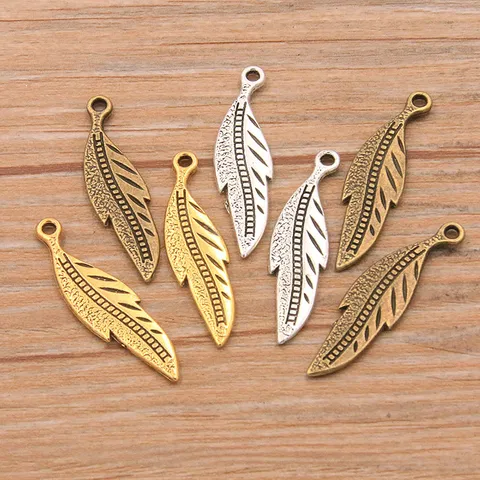 DIY Alloy Leaf Pendant Charms Vintage Plant Leaf Metal Pendants For Necklace Bracelet Jewelry Making Accessories