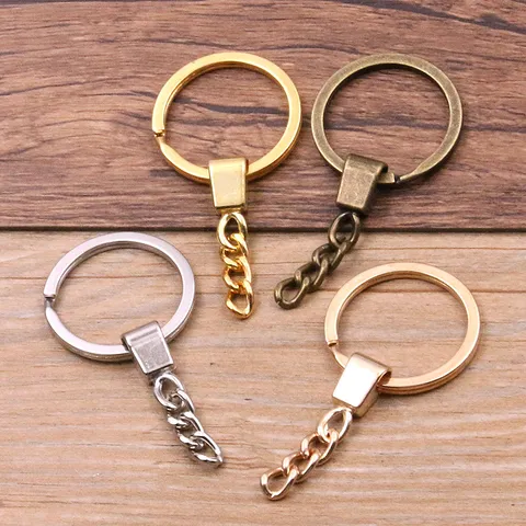 Metal Split Key Rings DIY Craft Hardware Bulk Keychains Alloy Electroplated Silver Gold Antique Bronze Loop Findings