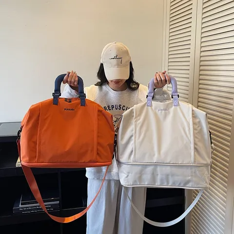 Sac de Voyage en Tissu Oxford Grande Capacité Imperméable Sac de Sport Extensible Léger Bagage à Main Femme Sac de Weekend