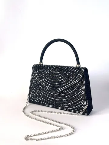 Damen Mode Glitzer Strass Abendtasche Elegant Bankett Clutch Handtasche Urban Minimalistisch Kette Schulter Umschlag Handtasche Für Party