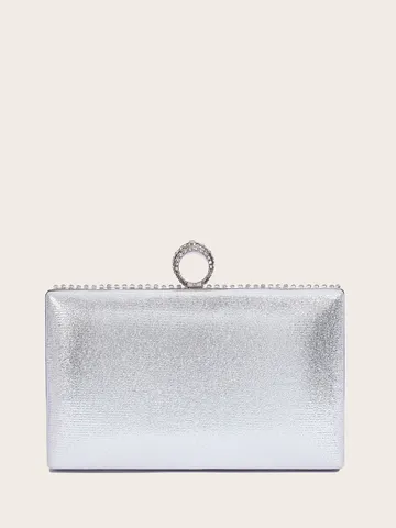 Elegant Rhinestone Evening Clutch Bag For Women Glitter Fiber Chain Tassel Shoulder Purse Banquet Party Handbag