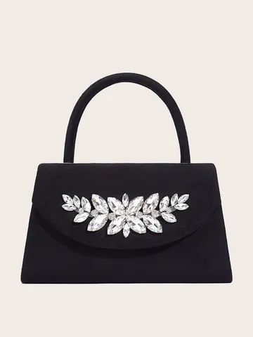 Luxus Wildleder Strass Abendtasche Für Damen Elegante Kette Clutch Handtasche Für Hochzeit Party Formelle Dinner Bag