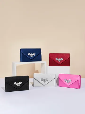 Damen Elegant Satin Abendtasche Strass Blume Clutch Hochzeit Party Kette Umhängetasche Luxus Kleine Quadratische Tasche