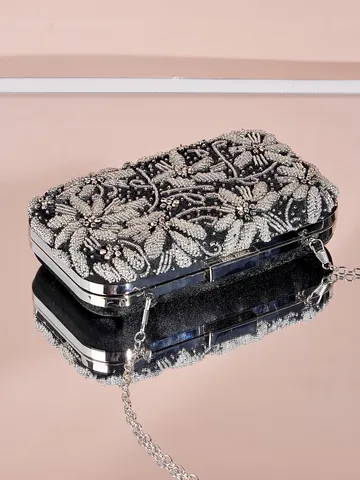 Elegant Polyester Abendtasche Für Damen Perlen Blumen Stickerei Strass Clutch Hochzeit Bankett Party Luxus Handtasche