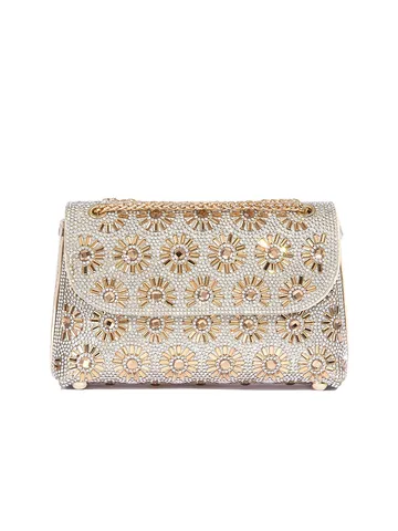 Eleganter Luxus PU Strass Abendtasche Geometrische Blumen Kette Umhängetasche Funkelnde Quadratische Clutch Handtasche Für Damen Party