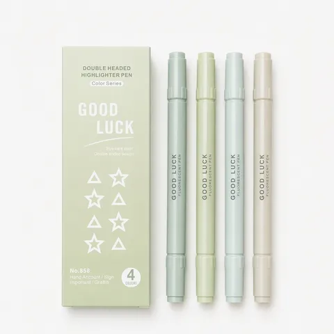 Dual-tip Highlighter Pen Morandi Soft Colors Mild Marker For Student Hand Account Journaling Office School Stationery Supplies