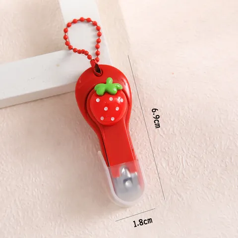 Simpatici Tagliaunghie Fragola Cartone Animato Colori Caramella Tagliaunghie Antischizzi Mini Strumento Manicure Portatile Per Donne Ragazze Casa