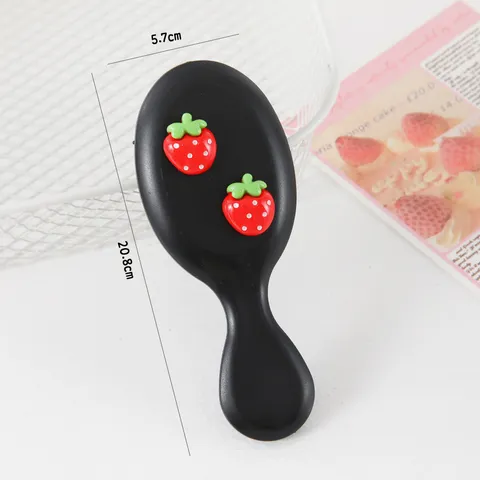 Pettine per Capelli Carino Cartone Animato Fragola Plastica Cuscino Aria Massaggio Pettine Pieghevole Portatile Con Specchio per Studente Ragazza Quotidiano Viaggio